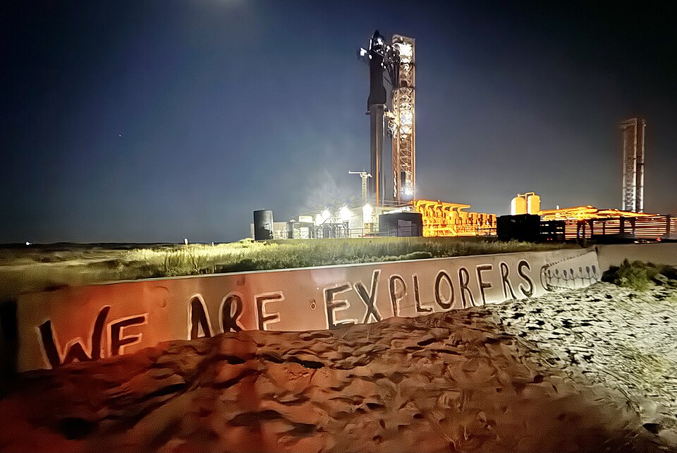 Starship on launch pad