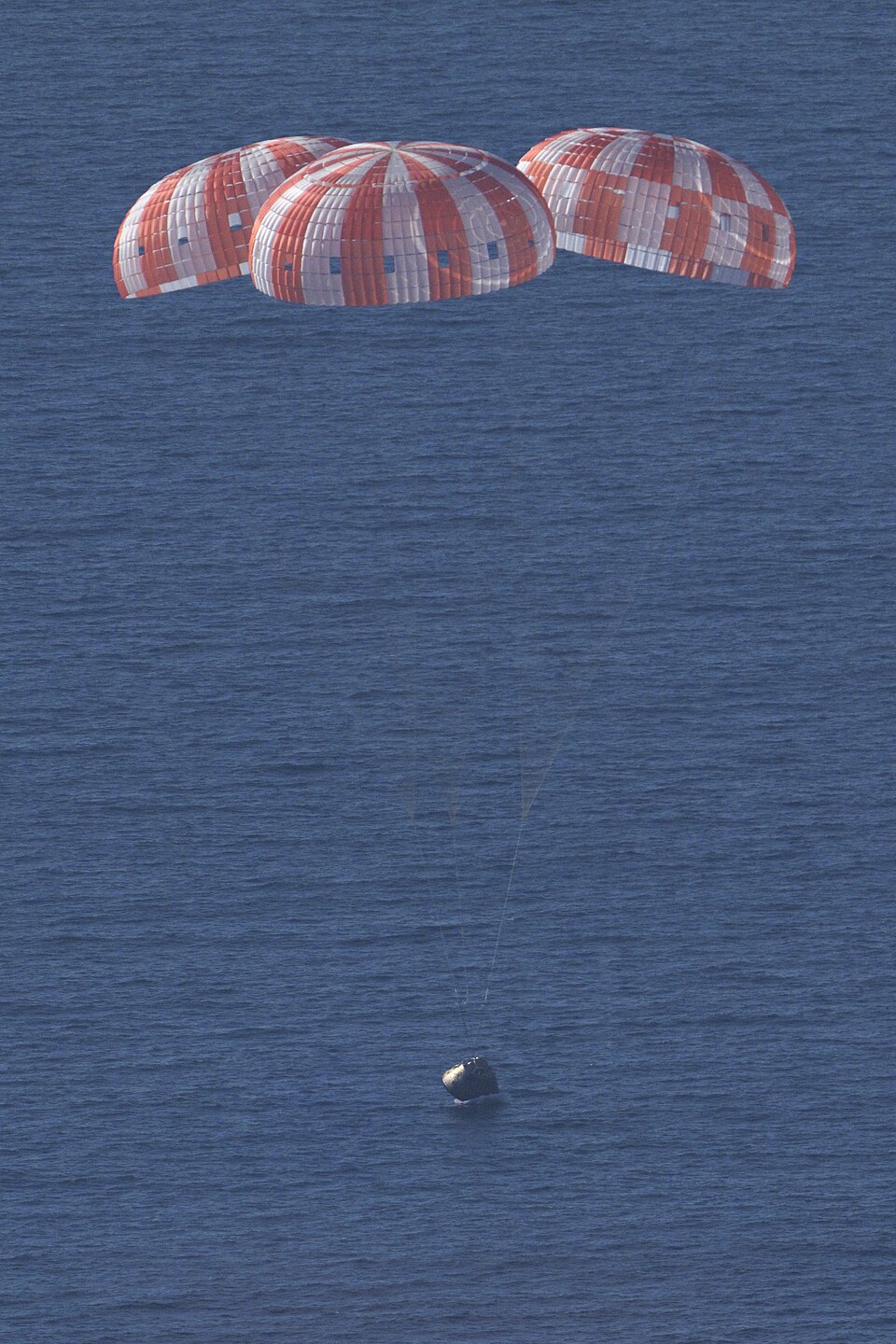 Orion capsule after Artemis II splashdown